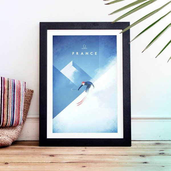 Plagát Travelposter Ski France, A3-image-1