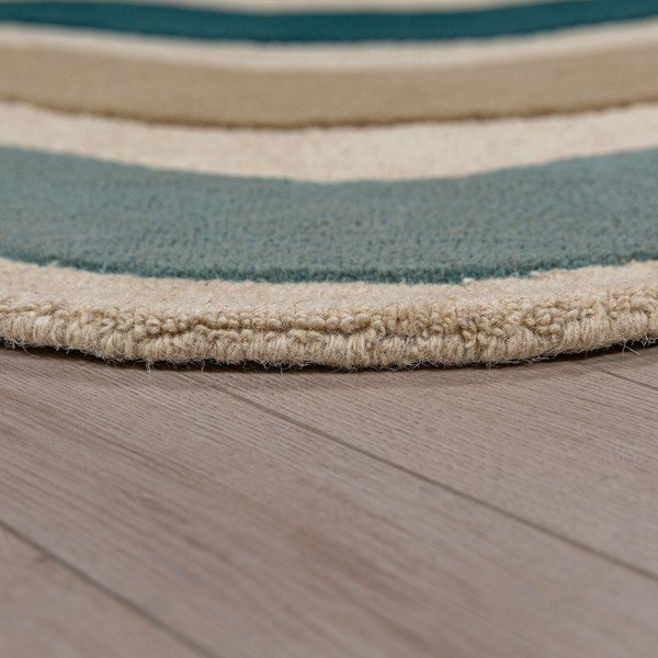 Modrý ručne tkaný vlnený behúň 80x300 cm Cascade Wool – Flair Rugs-image-2