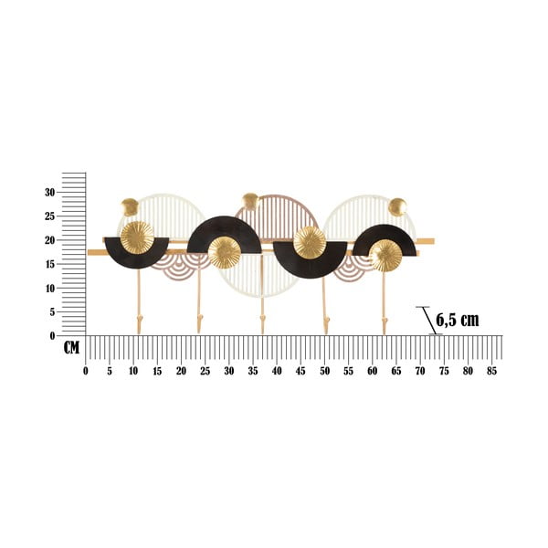 Nástenný vešiak v zlato-čiernej farbe Mauro Ferretti Art-image-2