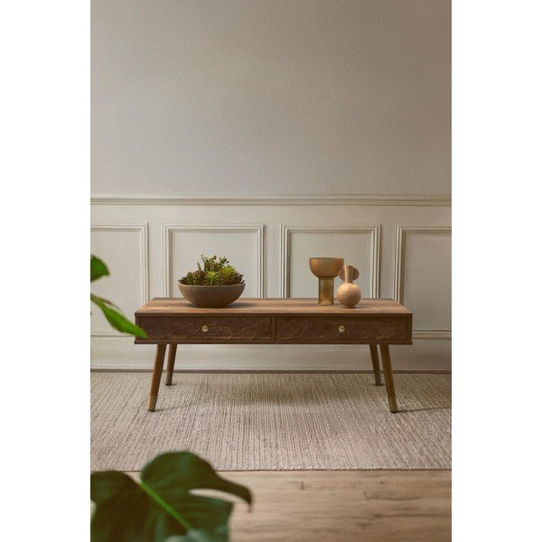 Konferenčný stolík v tmavo prírodnej farbe 59x110 cm Frida – Premier Housewares-image-1