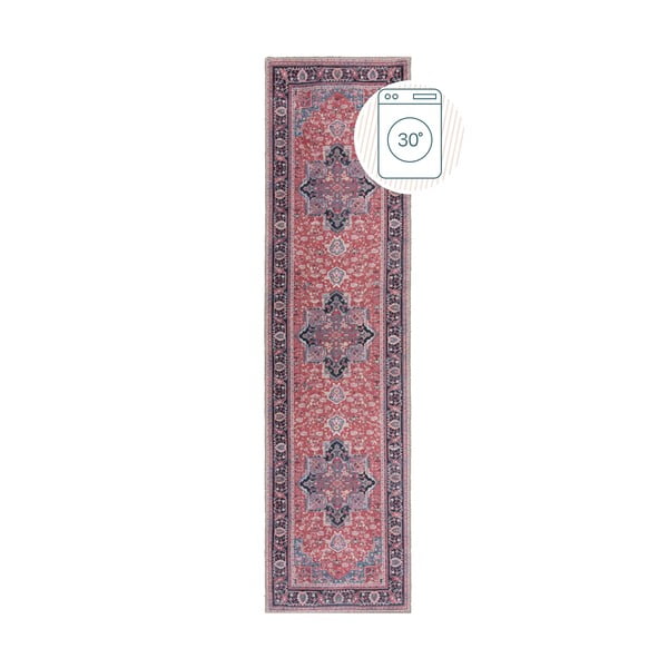 Vínovočervený umývateľný behúň s prímesou recyklovaných vlákien 60x230 cm Windsor – Flair Rugs