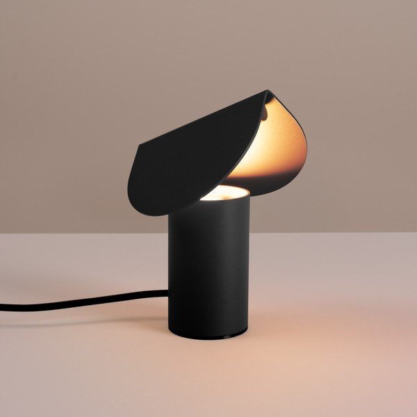 Čierna hliníková LED stolová lampa (výška  15 cm) BISCUIT – Thoro-image-1