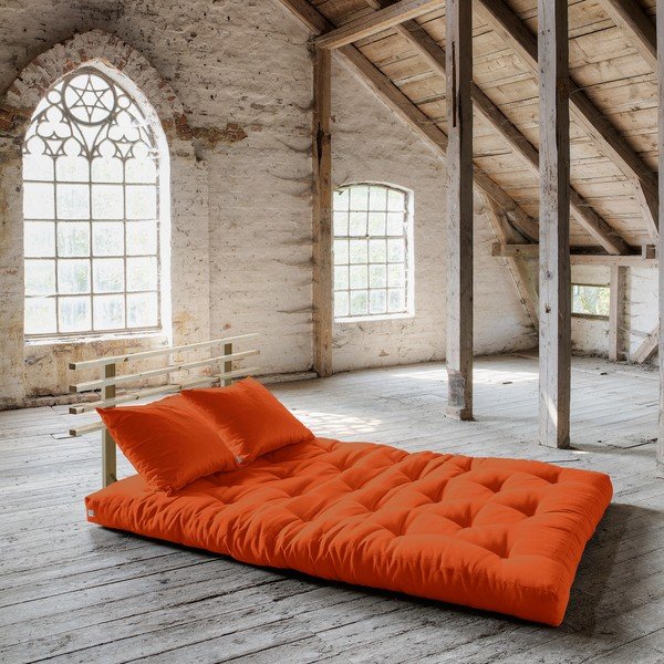 Rozkladacia pohovka Karup Shin Sano Natur/Orange-image-1