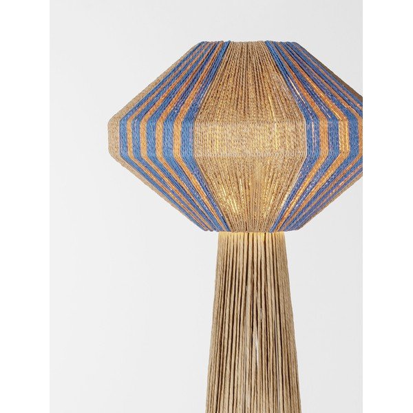 Modrá/v prírodnej farbe povrazová stojacia lampa (výška  152 cm) Abby – Nova Luce-image-1