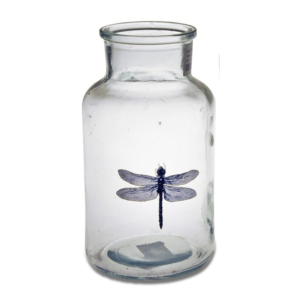 Sklenená váza Interiörhuset Dragonfly, výška 26 cm