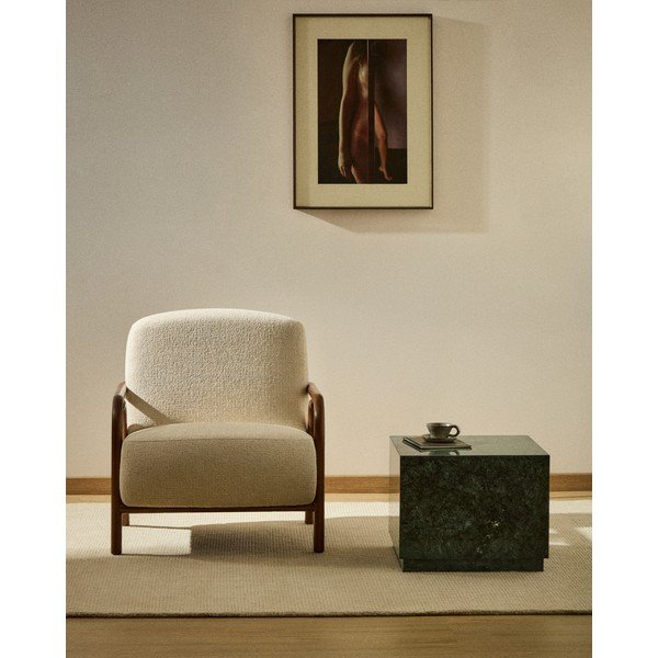 Béžové ženilkové kreslo Sylo – Kave Home-image-1