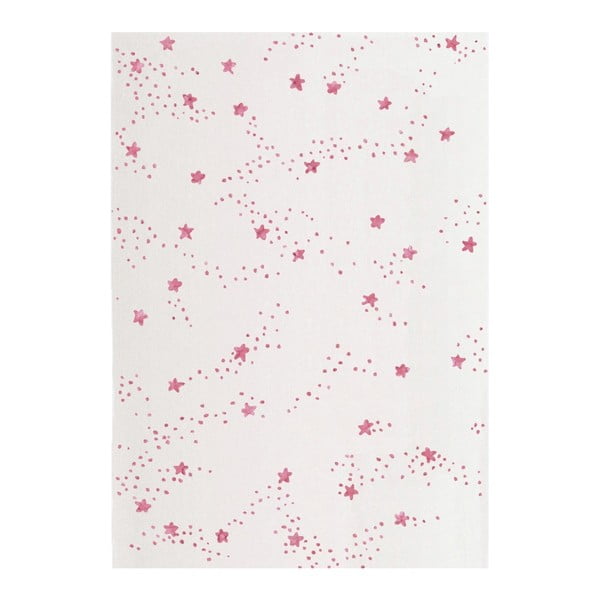 Krémový koberec s ružovými detailmi Art For Kids Constellation, 120 × 170 cm