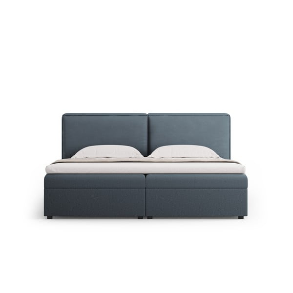Modrá boxspring posteľ s úložným priestorom 160x200 cm Arendal – Cosmopolitan Design-image-4