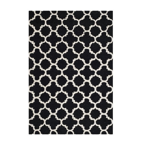 Vlnený koberec Bessa Black, 121x182 cm