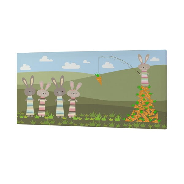 Obraz Little W Little Rabbits, 27 × 54 cm