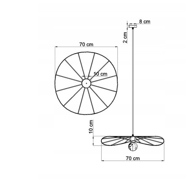 Čierne závesné svietidlo ø 70 cm Elliot – Sollux-image-4