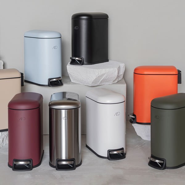 Tmavozelený pedálový kovový odpadkový kôš 5 l Mini Walther – Mette Ditmer Denmark-image-3