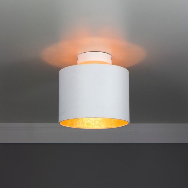 Biele stropné svietidlo s detailom v zlatej farbe Sotto Luce MIKA XS CP-image-1
