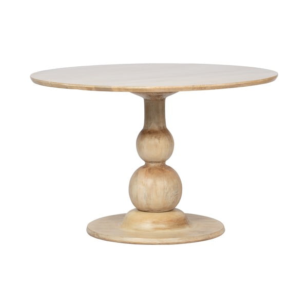 Okrúhly jedálenský stôl z mangového dreva BePureHome Blanco, ⌀ 120 cm