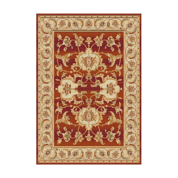 Červeno-hnedý vzorovaný koberec Universal Terra, 110 x 57 cm