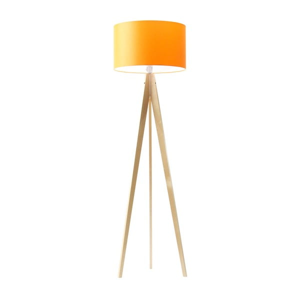 Oranžová stojacia lampa 4room Artist, breza, 150 cm