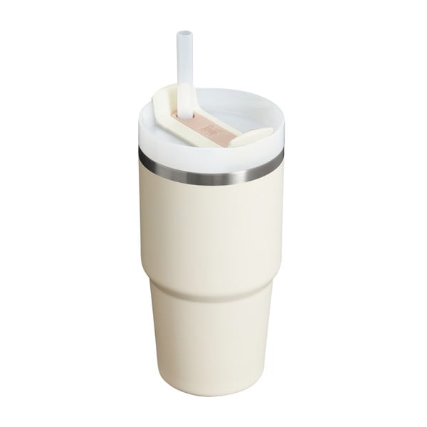 Krémovobiela termoska so slamkou z nehrdzavejúcej ocele 600 ml Quencher H2.0 FlowState Tumbler Cream – Stanley-image-1