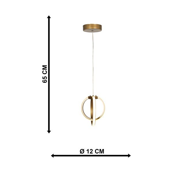 Kovové LED závesné svietidlo v bronzovej farbe ø 25 cm Sezen – Squid Lighting-image-3