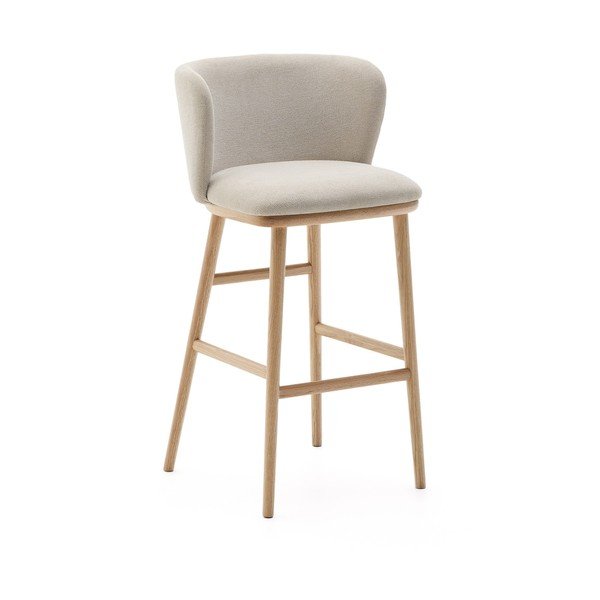 Béžová barová stolička (výška sedadla 75,5 cm) Ciselia – Kave Home