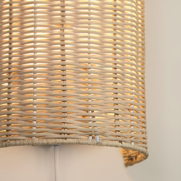 Ratanové nástenné svietidlo v prírodnej farbe Kimjit - Kave Home-image-2