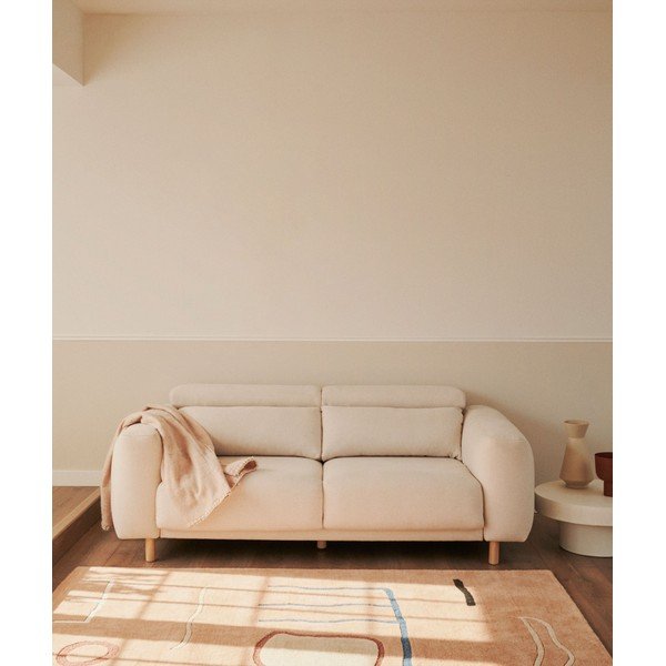 Krémovobiela pohovka 215 cm Singa – Kave Home-image-1
