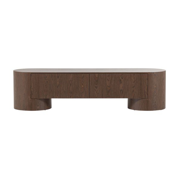 TV stolík v tmavoprírodnej farbe 200x50x50 cm Velari – WOOOD-image-2