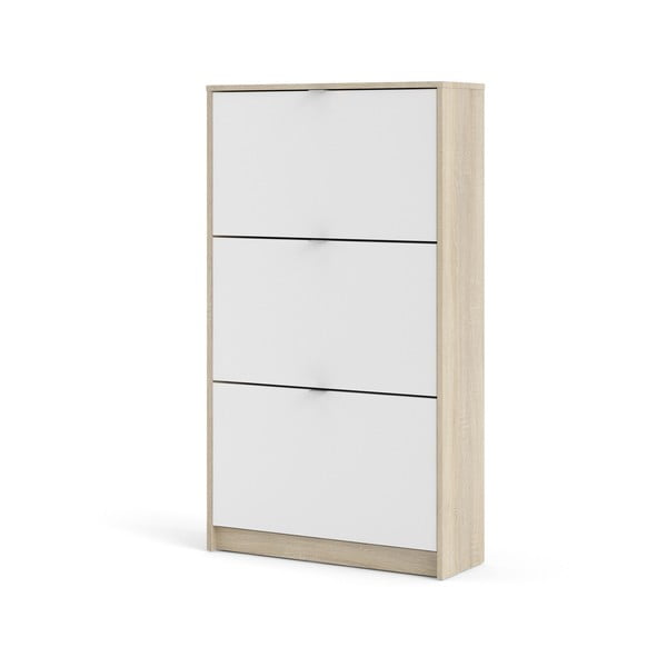 Výklopná skrinka na topánky v dekore duba v bielo-prírodnej farbe Shoes - Tvilum-image-3