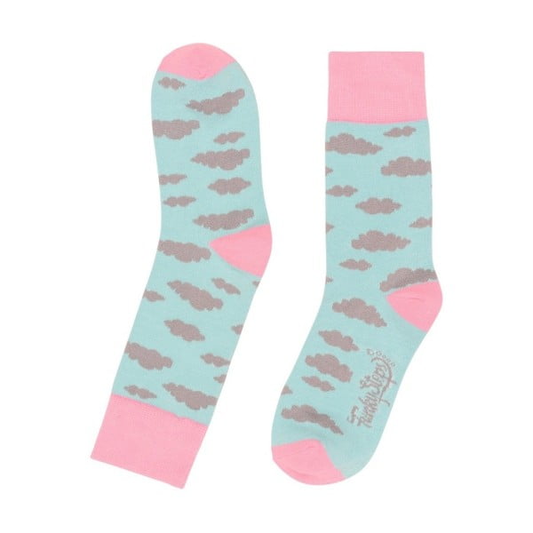 Ružovo-modré ponožky Funky Steps Cloudy, veľ. 35-39