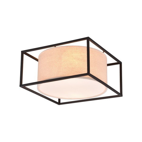 Matne čierno-béžové stropné svietidlo 30x30 cm Ross – Trio-image-1