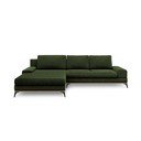 Tmavozelená rozkladacia rohová pohovka Windsor & Co Sofas Planet, ľavý roh