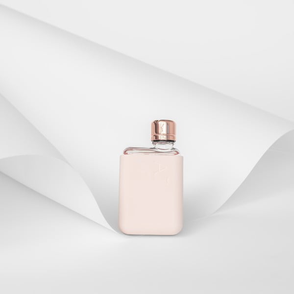 Ružové silikonové puzdro na ploskú fľašu Memobottle A7 Sleeve-image-1