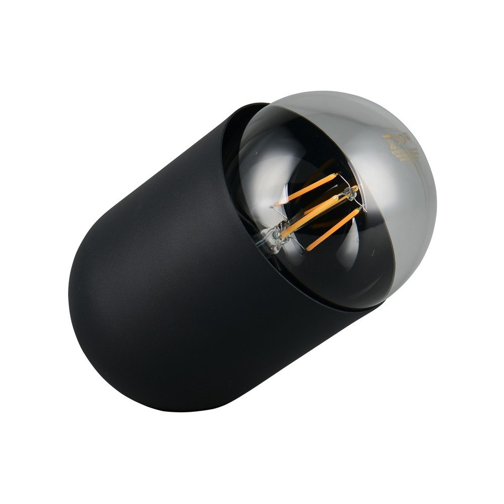 E-shop Čierna kovová stolová lampa (výška 13,5 cm) Nara – Reality
