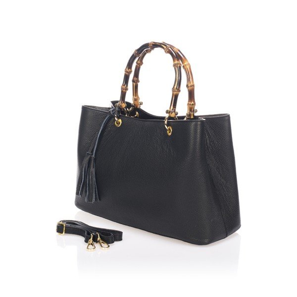 Čierna kožená kabelka Markese Tresma-image-1