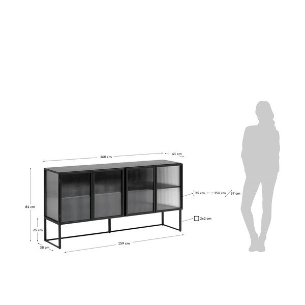 Čierna komoda Kave Home Trixie-image-3