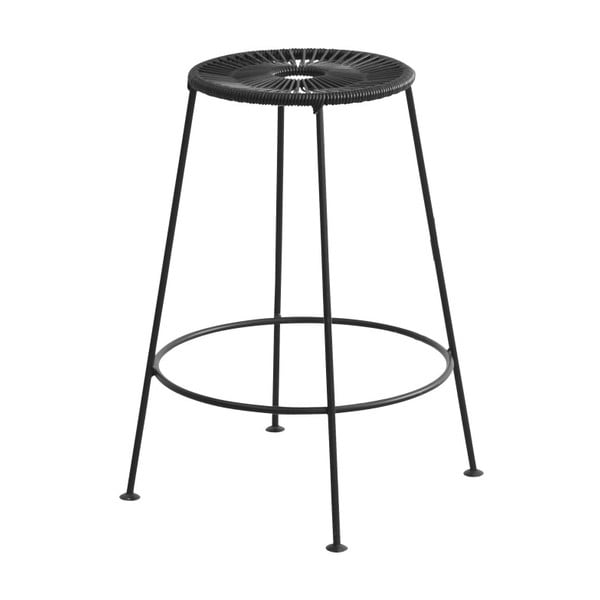 Čierna barová stolička OK Design Acapulco, výška 66 cm