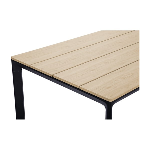 Záhradná jedálenská súprava pre 4 osoby s čiernou stoličkou Joanna a stolom Thor, 147 x 90 cm-image-3