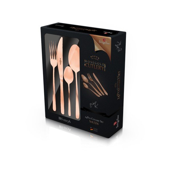 Antikoro príbor 24 ks Rosegold Metallic Line - BerlingerHaus-image-3
