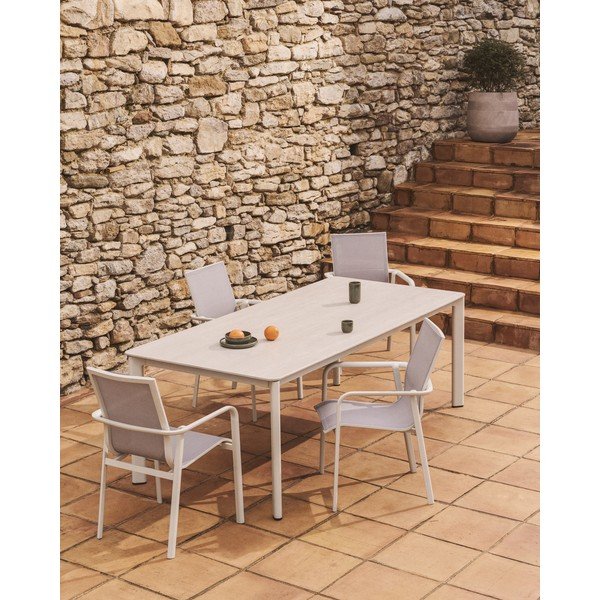 Béžová záhradná stolička Canea – Kave Home-image-1