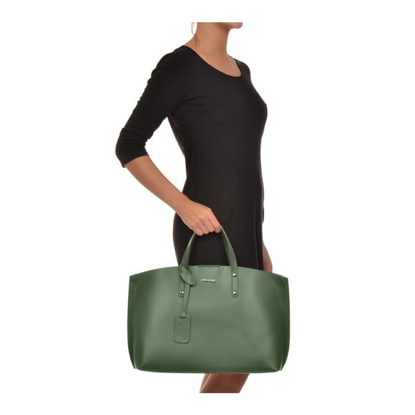 Zelená kožená kabelka Luisa Vannini Veronica-image-4