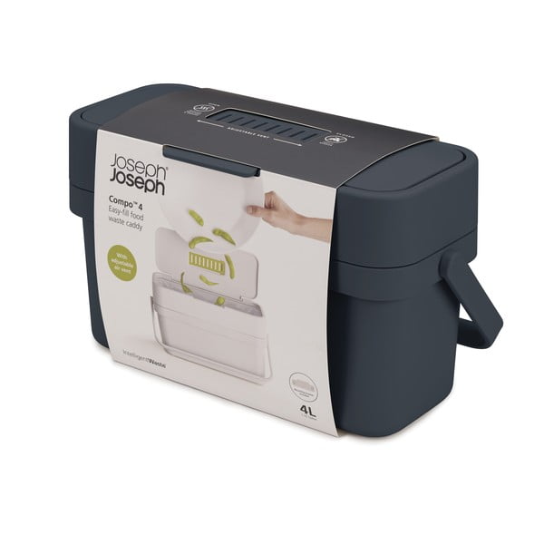 Čiernomodrá nádoba na kompostovateľný odpad Joseph Joseph Compo, 4 l-image-4