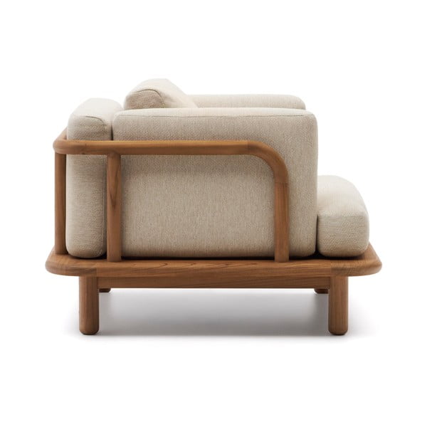 Drevené záhradné kreslo v béžovej a prírodnej farbe Turqueta – Kave Home-image-3