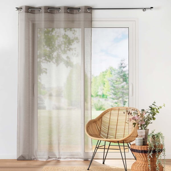 Hnedá voálová záclona 140x240 cm Lissea – douceur d'intérieur-image-2