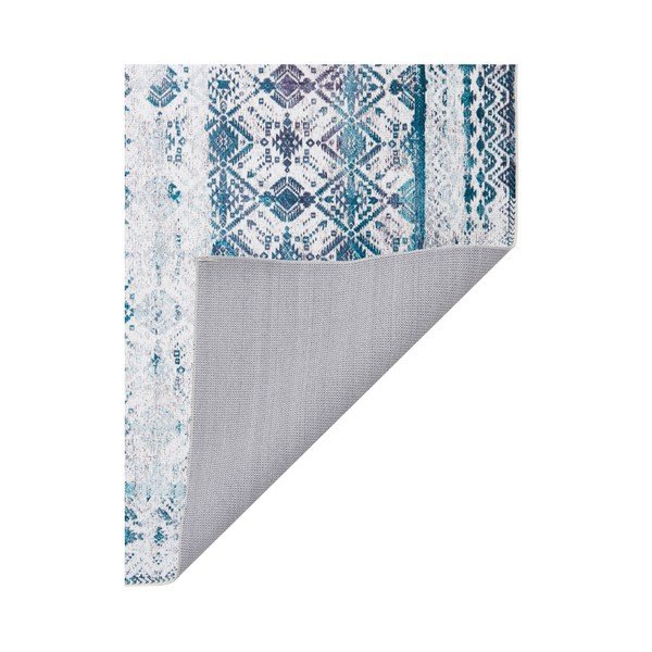 Svetlomodrý koberec Floorita Kilim Ivory Aqua, 120 × 180 cm-image-1