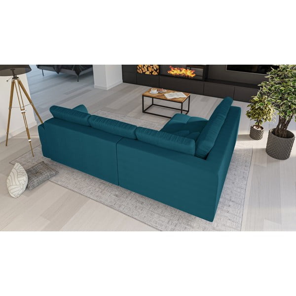 Tyrkysovomodrá rohová pohovka (ľavý roh) Ariella - Ropez-image-3