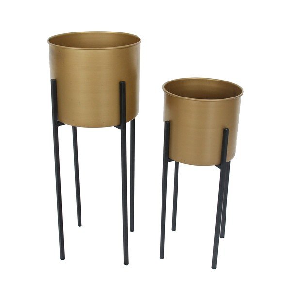 Kovové kvetináče v súprave 2 ks ø 24 cm Dempo – Garden Pleasure