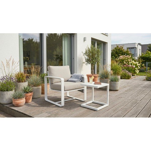 Hliníkový záhradný stolík 40x40 cm Hilde   – Bizzotto-image-1