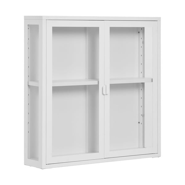 Biela kovová závesná vitrína 80x80 cm Brisbane – House Nordic-image-1