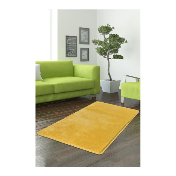 Žltý koberec Milano, 140 × 80 cm