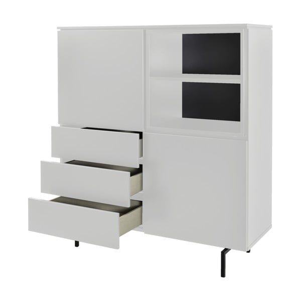 Biela vysoká komoda 120x133 cm Plain – Tenzo-image-3