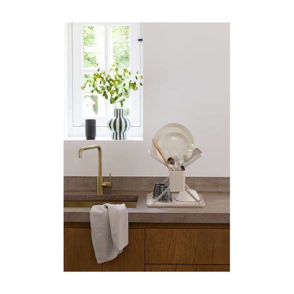 Béžový kovový dvojposchodový odkvapkávač 37x33 cm – Brabantia-image-2